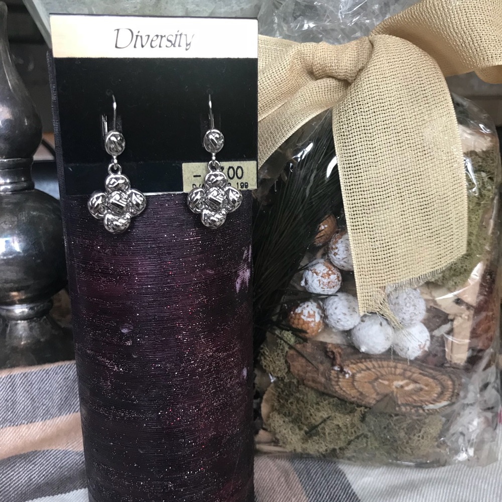 NWT SILVER TONE EARRINGS